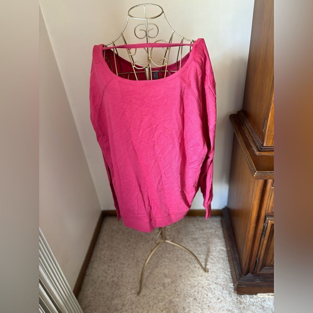 Sweaty Betty After Class Sport Sweatshirt Tayberry Pink NWT Size XL